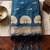 Blue premium soft silk blend designer saree with zari motifs & rich border