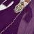 plum color embroidery sequin work with ready-made lace border faux georgette gown set