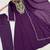 plum color embroidery sequin work with ready-made lace border faux georgette gown set