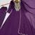 plum color embroidery sequin work with ready-made lace border faux georgette gown set