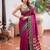 Pink premium soft silk blend designer saree with zari motifs & rich border