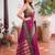 Pink premium soft silk blend designer saree with zari motifs & rich border