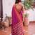 Light pink premium soft silk blend designer saree with zari motifs & rich border