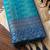 teal blue premium silk blend designer saree with woven zari motifs & heavy pallu with unstitch blouse