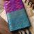 teal blue premium silk blend designer saree with woven zari motifs & heavy pallu with unstitch blouse