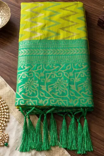teal blue premium silk blend designer saree with woven zari motifs & heavy pallu with unstitch blouse