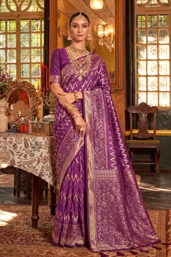 teal blue premium silk blend designer saree with woven zari motifs & heavy pallu with unstitch blouse