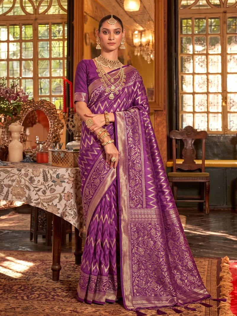 teal blue premium silk blend designer saree with woven zari motifs & heavy pallu with unstitch blouse
