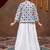 White Premium Rayon Lehenga Blouse & Koti Set