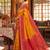teal blue premium silk blend designer saree with woven zari motifs & heavy pallu with unstitch blouse