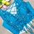 Sky blue navratri handwork mirror blouse