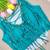 Teal navratri handwork mirror blouse