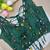 Green navratri handwork mirror blouse