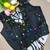 Black navratri handwork mirror blouse