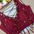 Maroon navratri handwork mirror blouse
