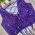 Purple navratri handwork mirror blouse