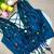 Navy blue navratri handwork mirror blouse