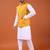 W&g pure cotton men nehru jacket mustard
