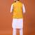 W&g pure cotton men nehru jacket mustard
