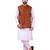 W&g poly dupian men nehru jacket rust