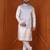 W&g silk blend men nehru jacket grey
