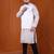 W&g silk blend men nehru jacket white