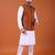 W&g poly dupian men nehru jacket rust