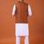 W&g poly dupian men nehru jacket rust