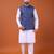 W&g cotton blend men nehru jacket multicolour