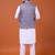 W&g cotton blend men nehru jacket multicolour
