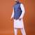 W&g cotton blend men nehru jacket multicolour