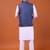 W&g cotton blend men nehru jacket multicolour