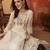 Cream cotton embroidered kurta set
