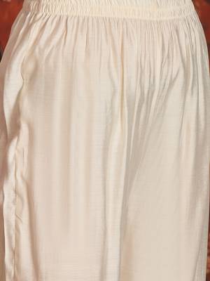 Cream cotton embroidered kurta set 5
