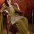 Olive shimmer zari embroidered kurta set