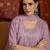 Lilac cotton embroidered kurta set