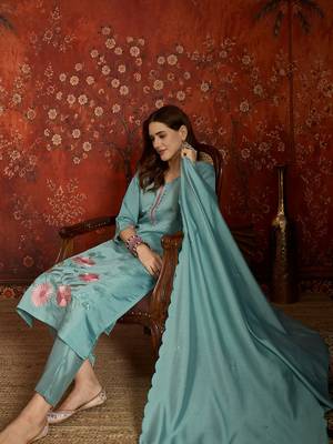 Rama cotton embroidered kurta set. 2
