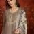 Grey cotton embroidered kurta set