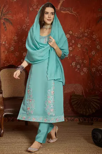 Rama cotton embroidered kurta set.