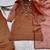 brown color embroidery work with hand-stitched beads and latkan work silk blend kurti palazzo set