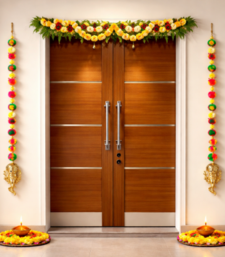 handmade ganesha pom-pom door hanging for festive decor pack of 12