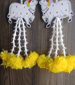 handmade mdf cow wall hanging for home decor pack of 2