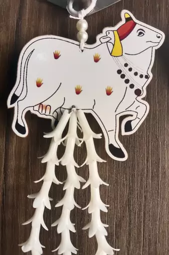 handmade mdf cow wall hanging for home decor pack of 2
