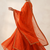 Women's rust orange floral embroidered silk anarkali suit set with dupatta