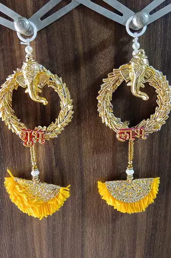 shubh labh woolen latkan hanging for festive decor pack of 2