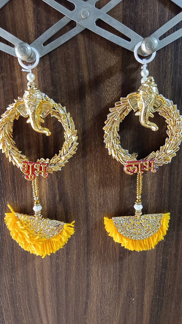 shubh labh woolen latkan hanging for festive decor pack of 2