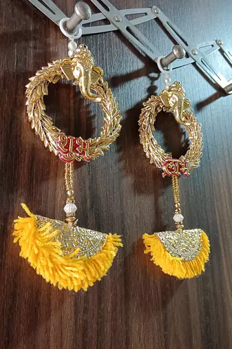 shubh labh woolen latkan hanging for festive decor pack of 2