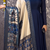Navy blue colour  solid anarkali suit set with contrast kalamkari floral printed dupatta