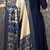 Navy blue colour  solid anarkali suit set with contrast kalamkari floral printed dupatta