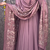 Oniun colour solid anarkali suit set with contrast kalamkari floral printed dupatta